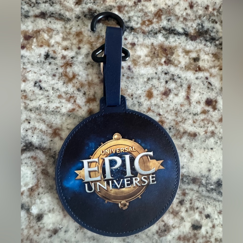 New Epic Universe Universal Navy and White Bag luggage  Tag